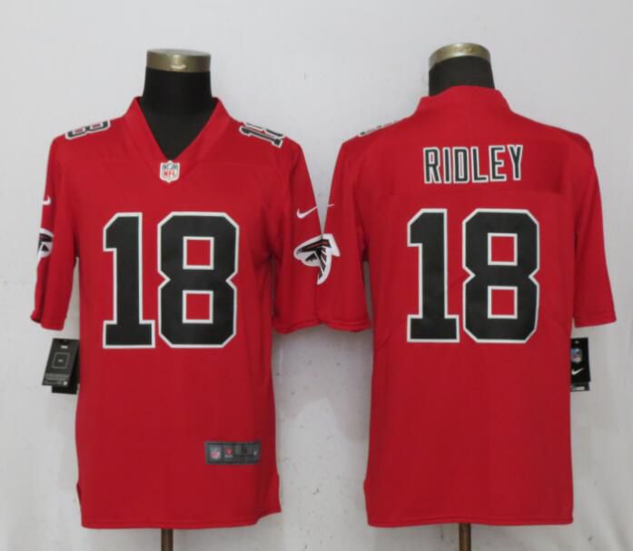 Men Atlanta Falcons #18 Ridley Red Nike Color Rush Limited NFL Jerseys